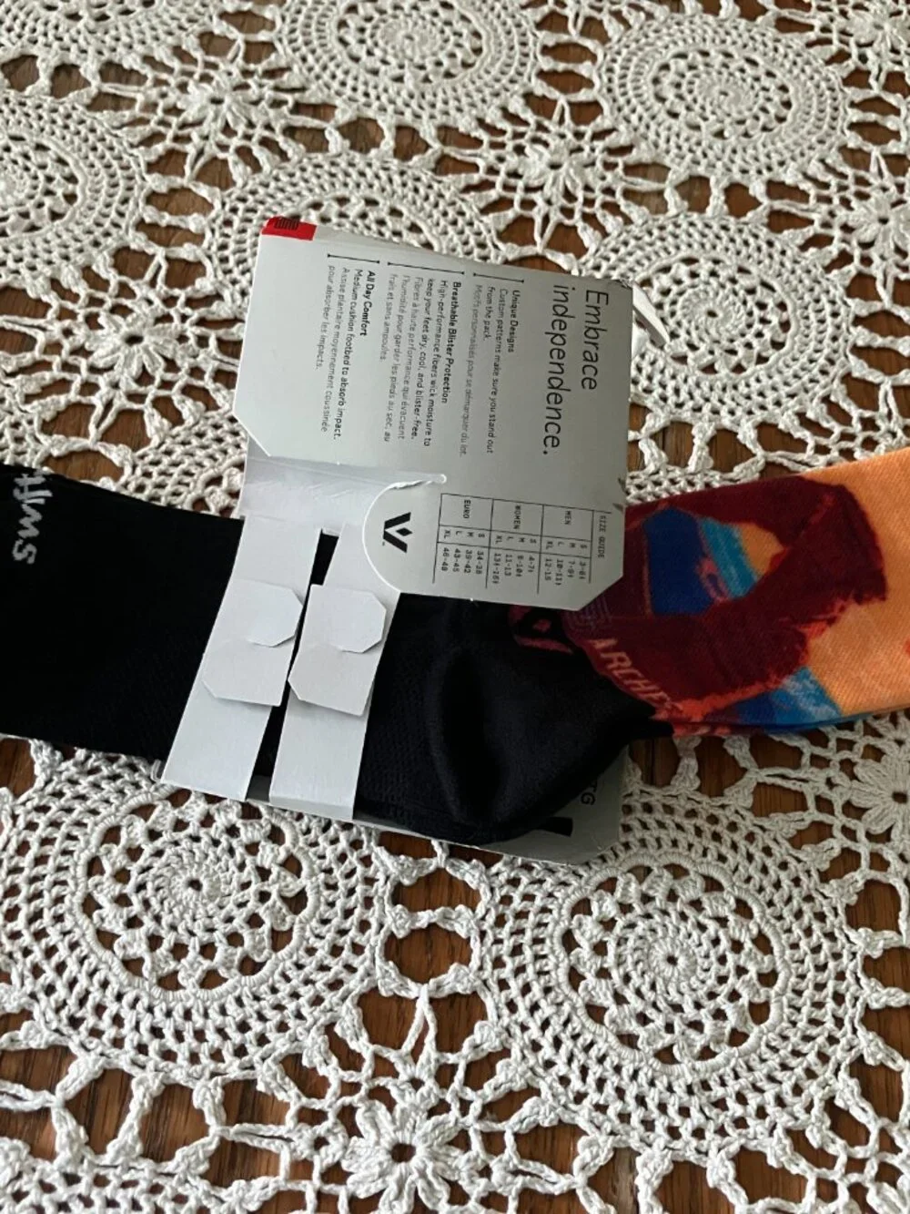 New Adult Sz. XL Crews Socks – Vision Swiftwick Arches National Park Design